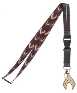 Bioworld Justice League DC Comics Aquaman Lanyard ID Holder Badge With Collectible Sticker And Rubber Pendant