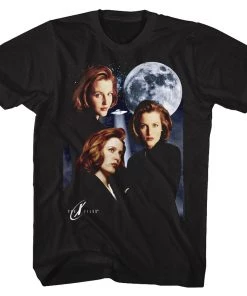 American Classics X-Files 3 Scully Moon Black Adult T-Shirt TV Series