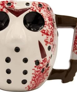Silver Buffalo Friday The 13th Friday 13th Jason Voorhees Mask With Knife Ceramic 3D Sculpted Mug 20oz