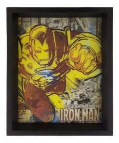 Open Road Brands Marvel Iron Man Lenticular Wood Wall Decor