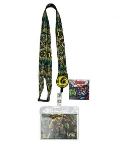 Monogram Disney Marvel Avengers Loki Lanyard With Retractable Card Holder