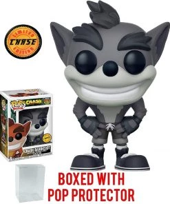 Funko Pops! Funko Pop! Games: Crash Bandicoot - Crash Bandicoot CHASE Black & White Variant Vinyl Figure (Bundled With Pop BOX PROTECTOR CASE) 16 Funko Pops! Funko Pop! Games: Crash Bandicoot - Crash Bandicoot CHASE Black & White Variant Vinyl Figure (Bundled With Pop BOX PROTECTOR CASE)