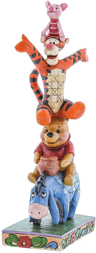 Enesco Disney Traditions By Jim Shore Winnie The Pooh, Eeyore, Tigger And Piglet Built By Friendship Stacked Figurine 4 Enesco Disney Traditions By Jim Shore Winnie The Pooh, Eeyore, Tigger And Piglet Built By Friendship Stacked Figurine