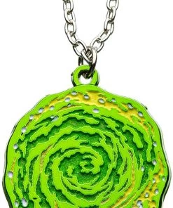 U.C.C. Distributing Rick And Morty Glow In The Dark Portal Enamel Necklace