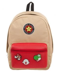 Bioworld Mario Brothers Backpack W/Mario Patches 8 Bioworld Mario Brothers Backpack W/Mario Patches