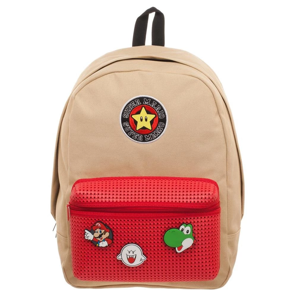 Bioworld Mario Brothers Backpack W/Mario Patches 5 Bioworld Mario Brothers Backpack W/Mario Patches