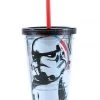 Silver Buffalo Star Wars Storm Trooper 16oz. Straw Cup With Ice Cubes 1 Silver Buffalo Star Wars Storm Trooper 16oz. Straw Cup With Ice Cubes