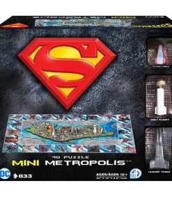 4D Cityscape Copy Of DC Comics Superman Daily Planet Book And 3D Wood Model Kit 