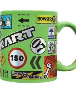 JUST FUNKY Video Games Mario Kart Green Ceramic Coffe Mug
