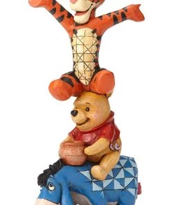 Enesco Disney Traditions By Jim Shore Winnie The Pooh, Eeyore, Tigger And Piglet Built By Friendship Stacked Figurine
