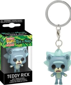 Funko Teddy Rick: Fun ko Pocket Pop! Mini-Figural Keychain