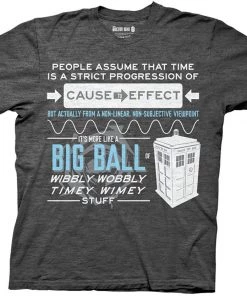 Ripple Junction Doctor Who - TV - Wibbly Wobbly Quote Adult Fitted T-Shirt TV Series