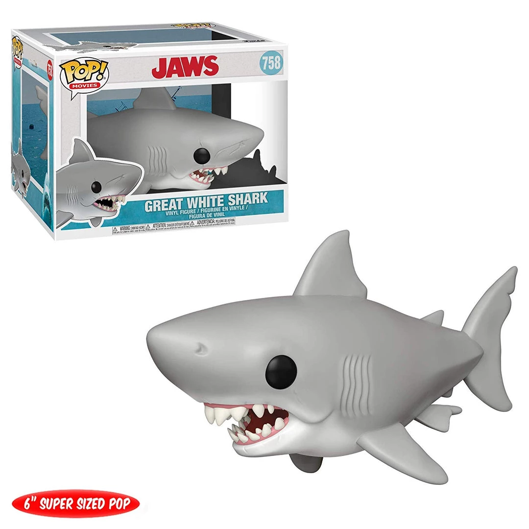 Funko Funko Pops! Jaws - 6" Jaws Great White Shark POP Movies Vinyl Figure 4 Funko Funko Pops! Jaws - 6" Jaws Great White Shark POP Movies Vinyl Figure