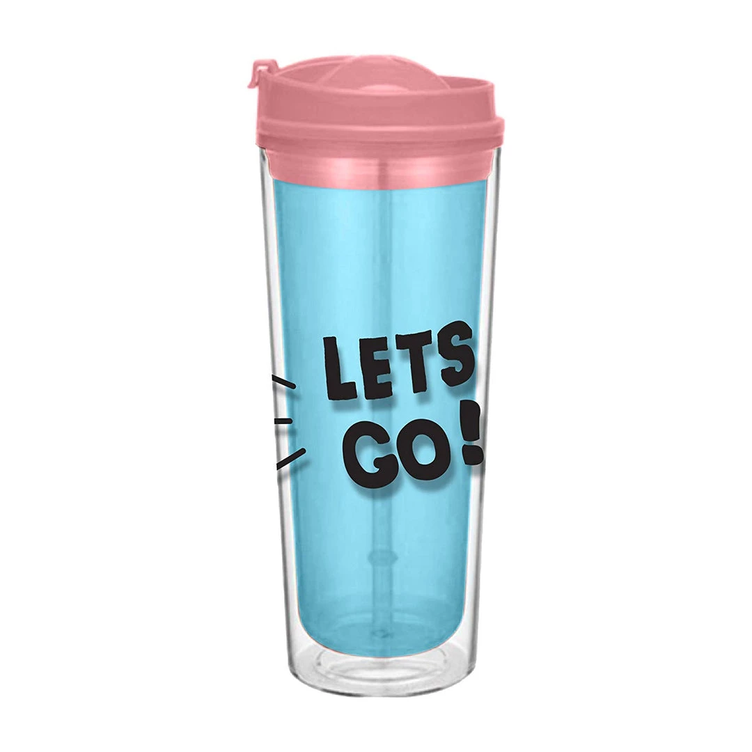 Vandor Hello Kitty "Let's Go" Travel Tumbler Cup Houseware 5 Vandor Hello Kitty "Let's Go" Travel Tumbler Cup Houseware