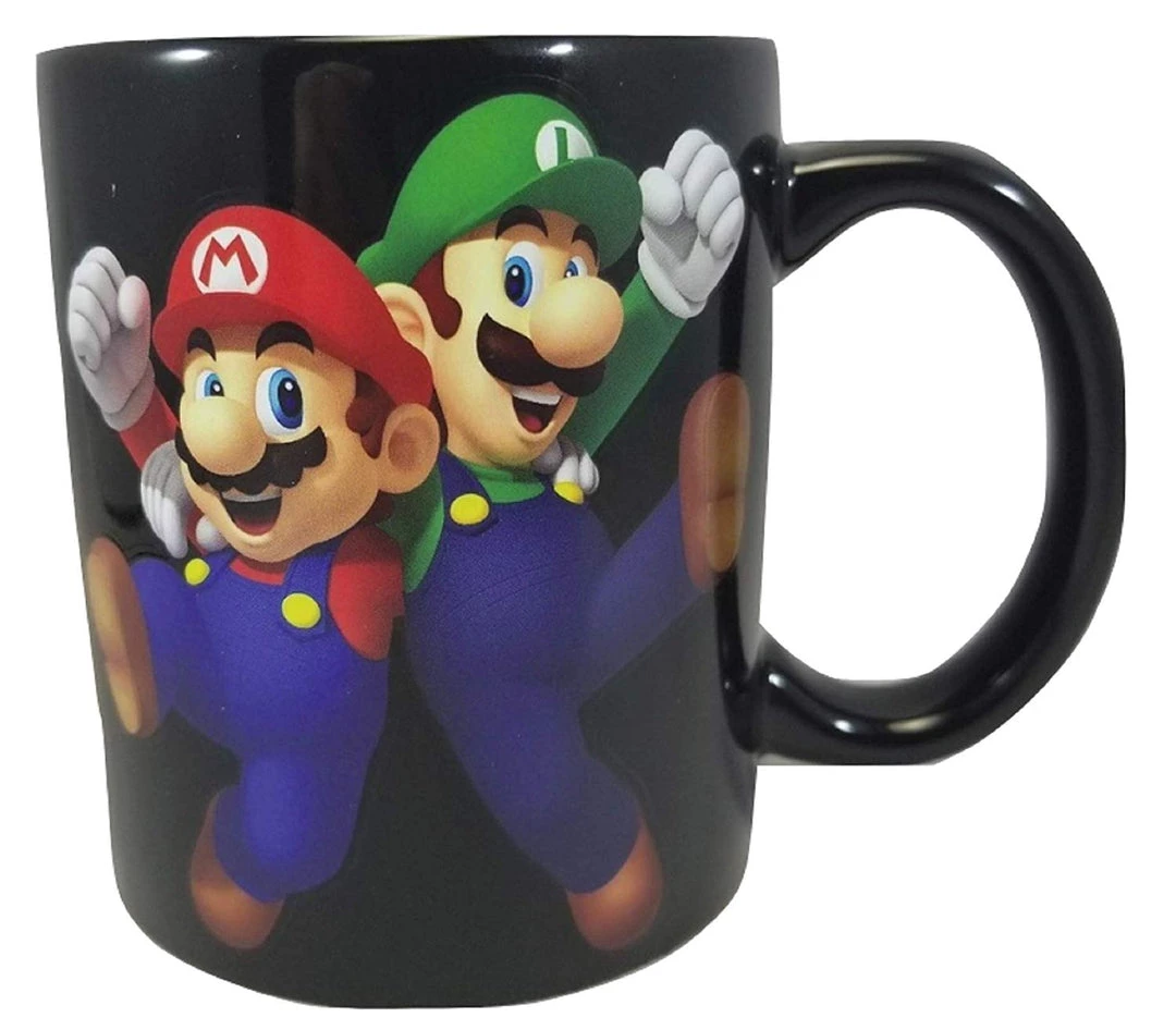 JUST FUNKY Super Mario Bros. Mario & Luigi 16 Oz Coffee Mug 3 JUST FUNKY Super Mario Bros. Mario & Luigi 16 Oz Coffee Mug