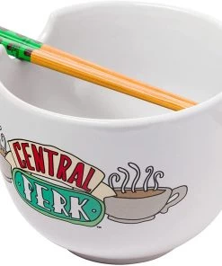 Silver Buffalo Friends Central Perk Doodle Logo Boxed Ceramic Ramen Bowl With Chopsticks