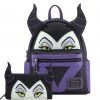 Loungefly Disney Maleficent 10.5" Height Mini Backpack And Wallet Set