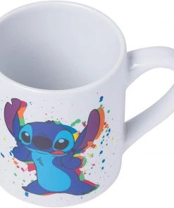 Silver Buffalo Disney Lilo & Stitch Silliness Multi Splatter Glitter 14oz Ceramic Mug