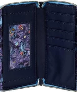 Loungefly Lilo & Stitch Space Adventure Glow In The Dark Zip Around Wallet