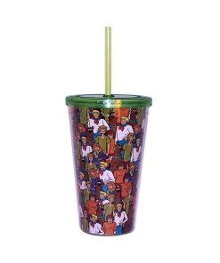 Silver Buffalo Warner Bros Scooby Doo Character Collage Plastic Cold Cup With Lid And Straw, 16-Ounces Movies