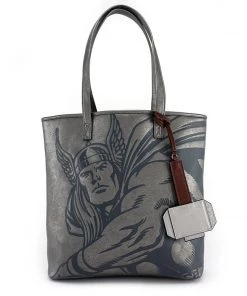 Loungefly Marvel The Avenger Thor Grey Tote Bag