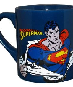 Silver Buffalo Superman DC Comics Comic Removing Shirt 14 Ounce Ceramic Coffee Mug