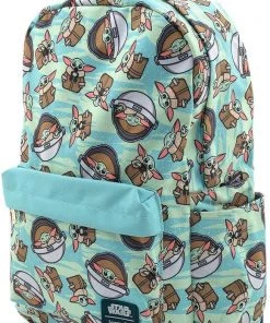 Loungefly Star Wars Baby Yoda Toss Pattern The Mandalorian Backpack