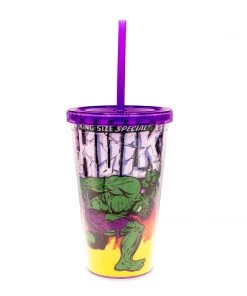 Silver Buffalo Marvel The Hulk 16 Oz. Straw Cup
