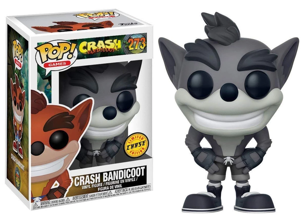 Funko Pops! Funko Pop! Games: Crash Bandicoot - Crash Bandicoot CHASE Black & White Variant Vinyl Figure (Bundled With Pop BOX PROTECTOR CASE) 7 Funko Pops! Funko Pop! Games: Crash Bandicoot - Crash Bandicoot CHASE Black & White Variant Vinyl Figure (Bundled With Pop BOX PROTECTOR CASE)