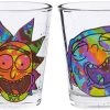 Silver Buffalo Rick And Morty Colorful Faces 4-Pack Mini Glass Set 2 Silver Buffalo Rick And Morty Colorful Faces 4-Pack Mini Glass Set