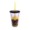 Silver Buffalo DC Comics Batman Logo Ombre Straw Cup With Reusable Ice Cubes