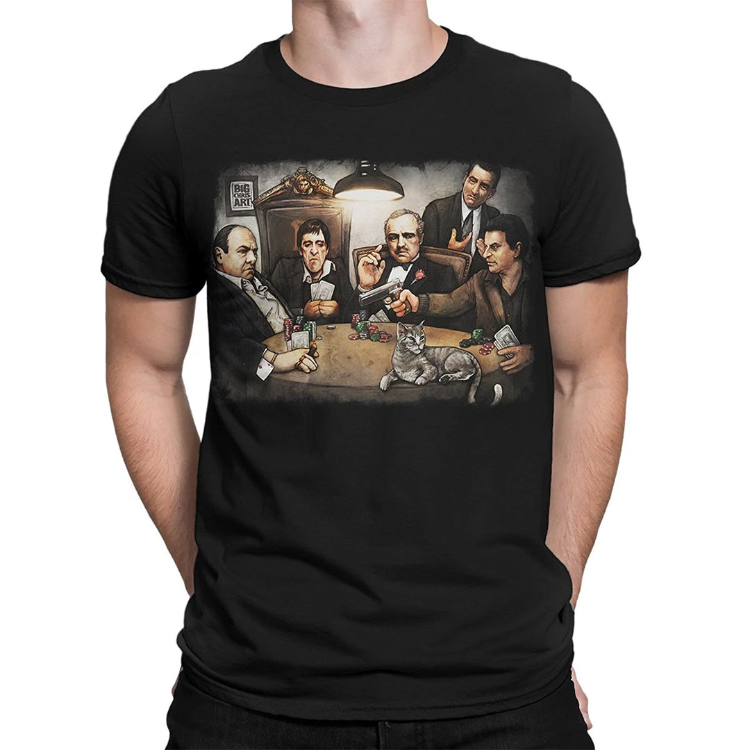 Get Down Art The Godfather Down Art Gangster's Playing Poker Black T-Shirt Movies 3 Get Down Art The Godfather Down Art Gangster's Playing Poker Black T-Shirt Movies