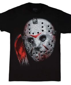 Changes Movies Friday The 13th Jason Voorhees Airbrush Mask Black Officially Licensed Shirt