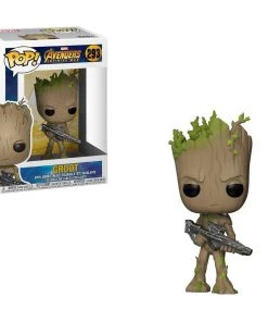 Funko Pop Marvel: Avengers Infinity War-Teen Groot With Gun Collectible Figure, Multicolor Funko Pops!