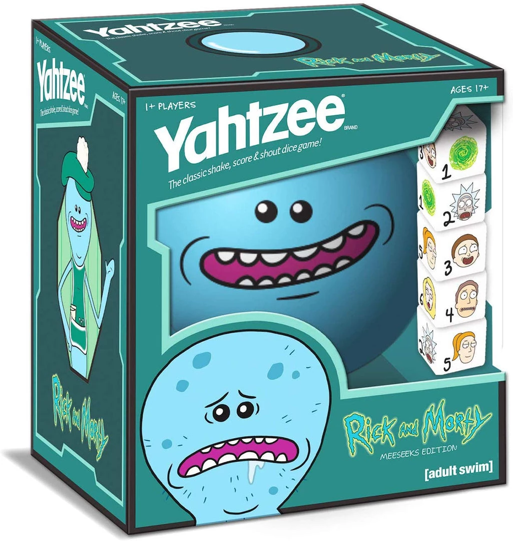 USAopoly Movies YAHTZEE Rick And Morty Meeseeks Edition 3 USAopoly Movies YAHTZEE Rick And Morty Meeseeks Edition