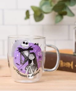 Silver Buffalo The Nightmare Before Christmas Nightmare Before Christmas Forever And Always Glitter 14Oz Handle Glass Mug 8 Silver Buffalo The Nightmare Before Christmas Nightmare Before Christmas Forever And Always Glitter 14Oz Handle Glass Mug