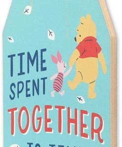 Open Road Brands Disney Winnie The Pooh Hanging Sign - Winnie The Pooh And Piglet Wall Art