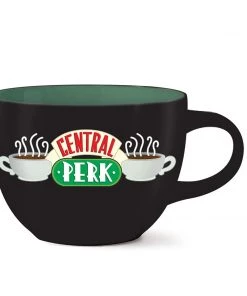 TV Series Silver Buffalo Friends Central Perk Logo Ceramic Soup Mug, 24-oz, Multicolor