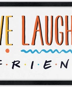 Silver Buffalo Friends - Love Laughter And Friends Framed Gel Coat MDF Wall Art