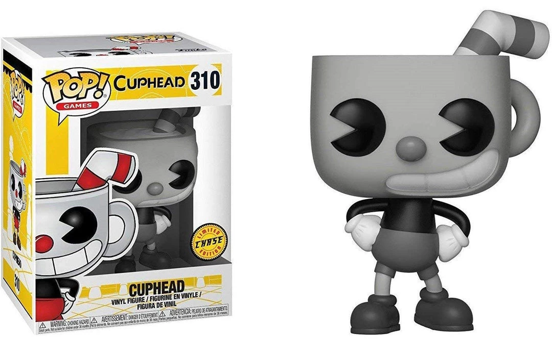 Funko Pop! Games: Cuphead - Cuphead Black And White CHASE Variant Limited Edition Vinyl Figure (Bundled With Pop Box Protector Case) Funko Pops! 7 Funko Pop! Games: Cuphead - Cuphead Black And White CHASE Variant Limited Edition Vinyl Figure (Bundled With Pop Box Protector Case) Funko Pops!