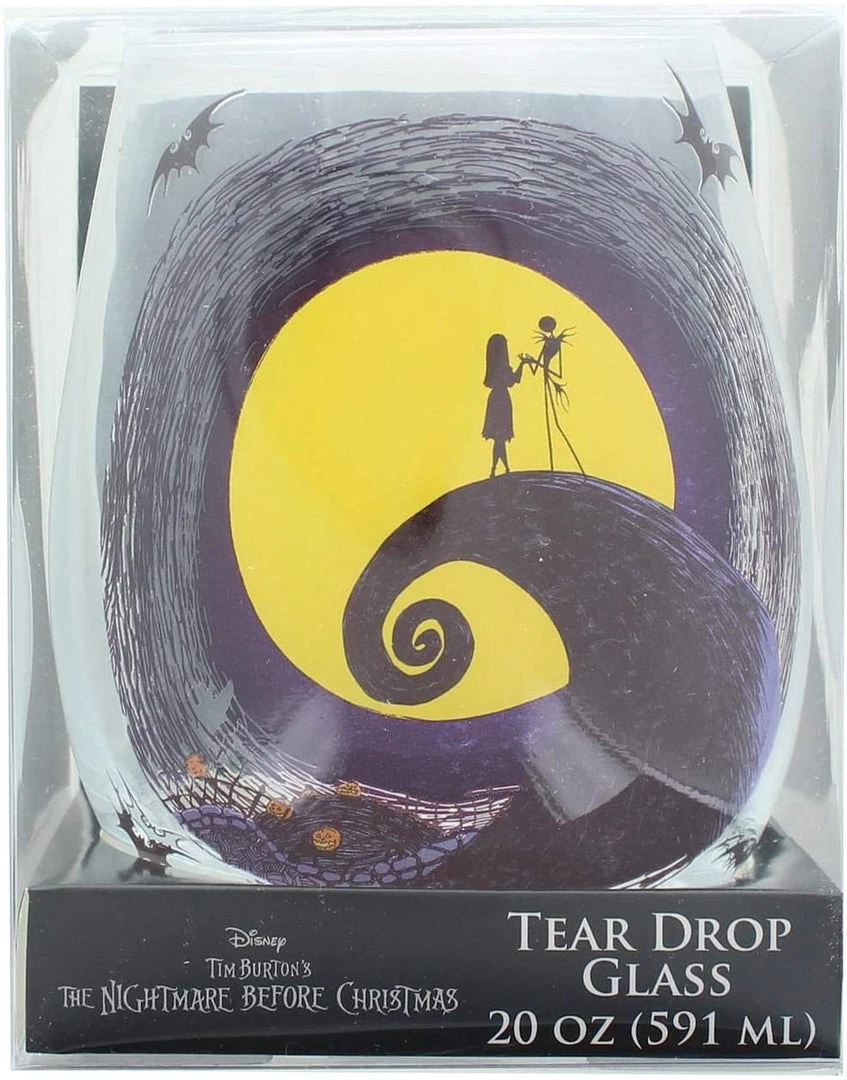 Silver Buffalo Disney NIGHTMARE BEFORE CHRISTMAS JACK & SALLY MOON SCENE 20OZ STEMLESS GLASS 4 Silver Buffalo Disney NIGHTMARE BEFORE CHRISTMAS JACK & SALLY MOON SCENE 20OZ STEMLESS GLASS