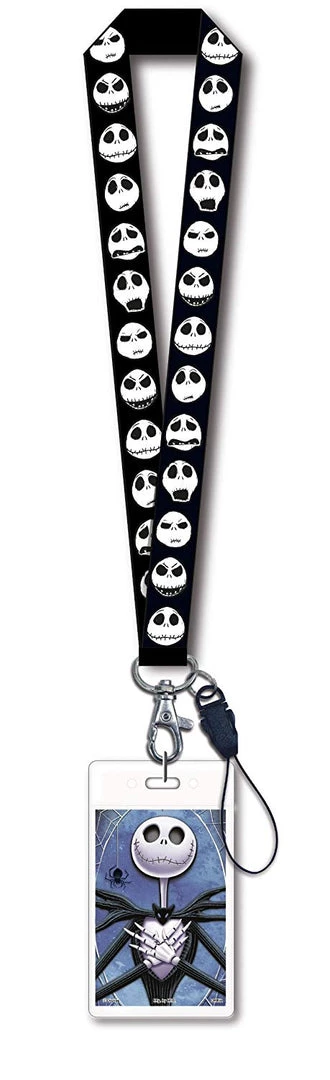 Monogram Nightmare Before Christmas Jack Lanyard With ID Holder Disney 3 Monogram Nightmare Before Christmas Jack Lanyard With ID Holder Disney