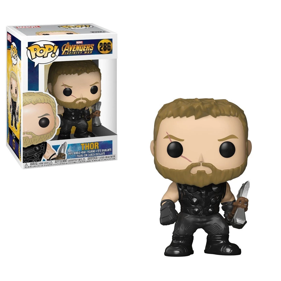 Funko Pop Marvel: Avengers Infinity War-Thor Collectible Figure, Multicolor 4 Funko Pop Marvel: Avengers Infinity War-Thor Collectible Figure, Multicolor