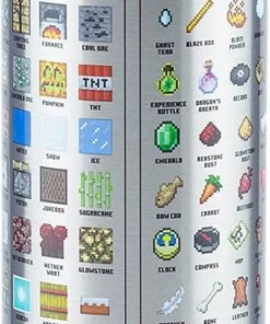 Paladone Minecraft Metal Water Bottle | Officially Licensed Gaming Merchandise
