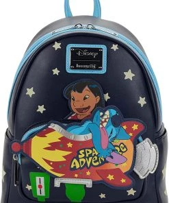 Loungefly Disney Lilo And Stitch Space Adventure Double Strap Mini Backpack