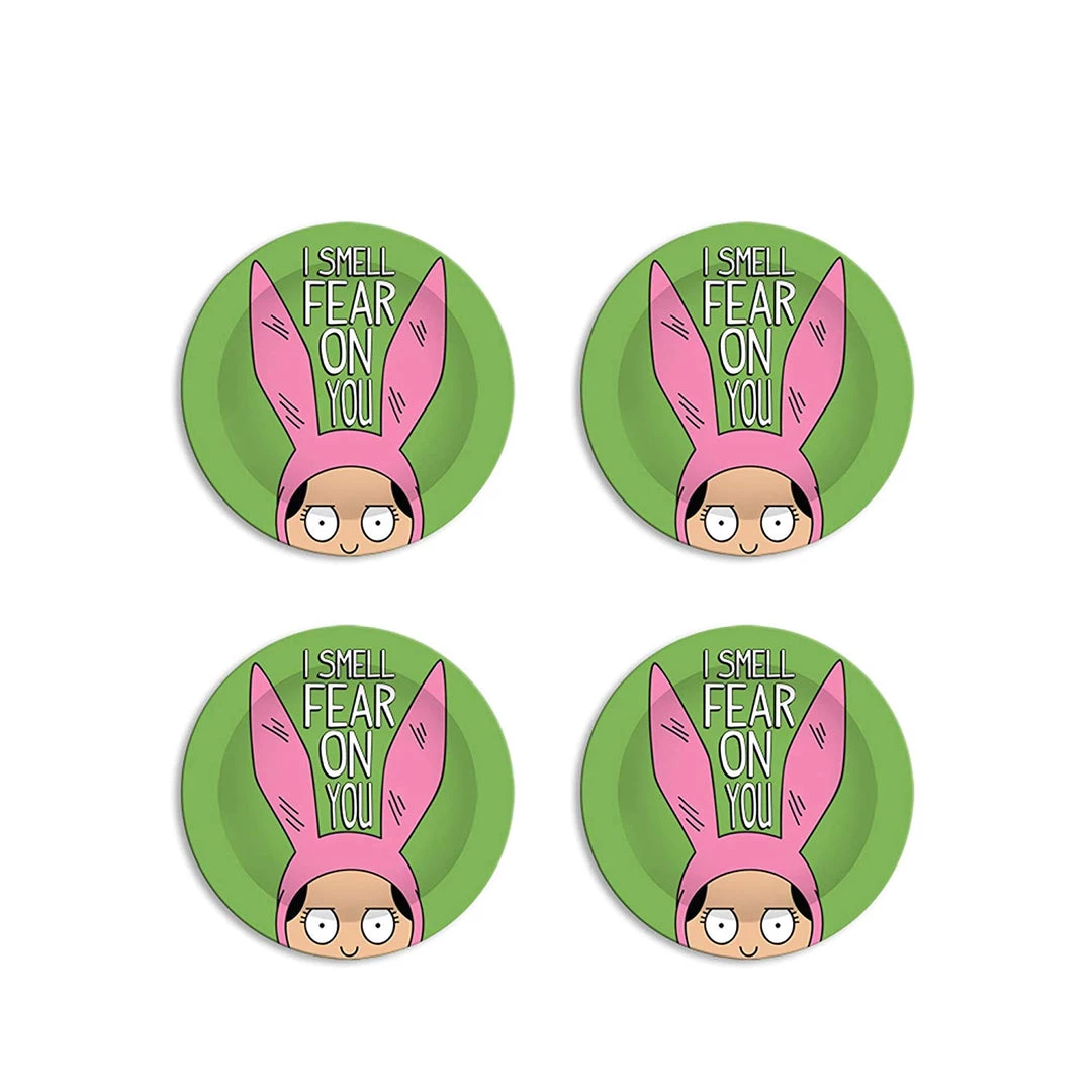Silver Buffalo Bobs Burgers, I Smell Fear Melamine 4-Piece Plate Set Movies 3 Silver Buffalo Bobs Burgers, I Smell Fear Melamine 4-Piece Plate Set Movies