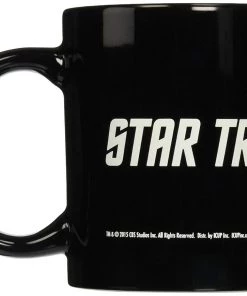 ICUP Star Trek Enterprise Line Art Ceramic Mug, 20 Oz, Clear