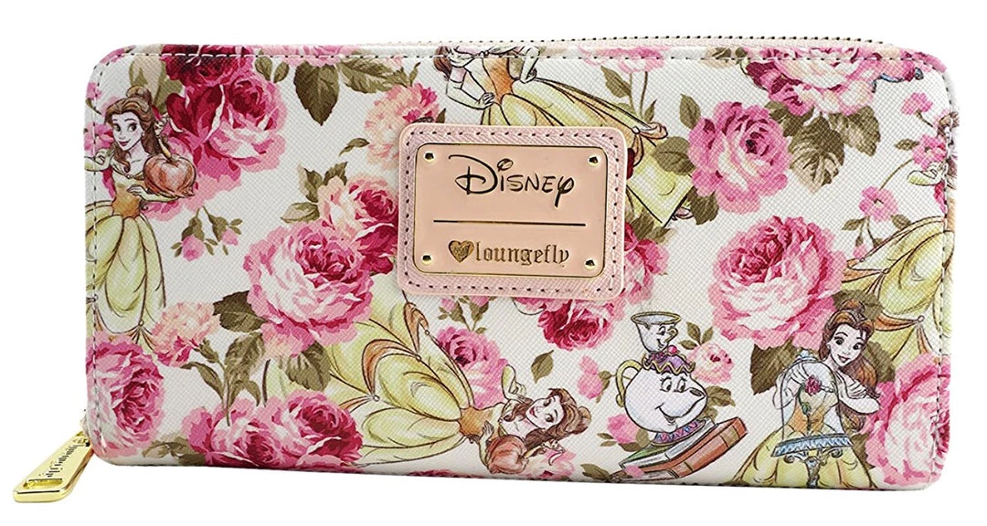 Loungefly Disney Beauty & The Beast Belle Mrs. Potts Pink Peony Floral Wallet 3 Loungefly Disney Beauty & The Beast Belle Mrs. Potts Pink Peony Floral Wallet