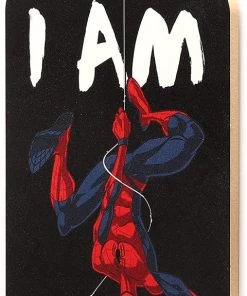 Open Road Brands Spider Man Marvel Spider-Man - Upside-Down Waving "I Am Amazing" Hanging Wood Wall Decor