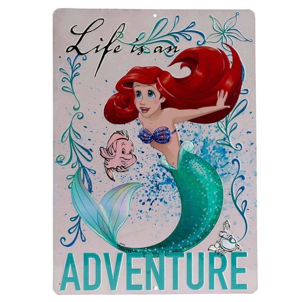 Disney Open Road Brands Ariel Embossed Metal Sign 3 Disney Open Road Brands Ariel Embossed Metal Sign